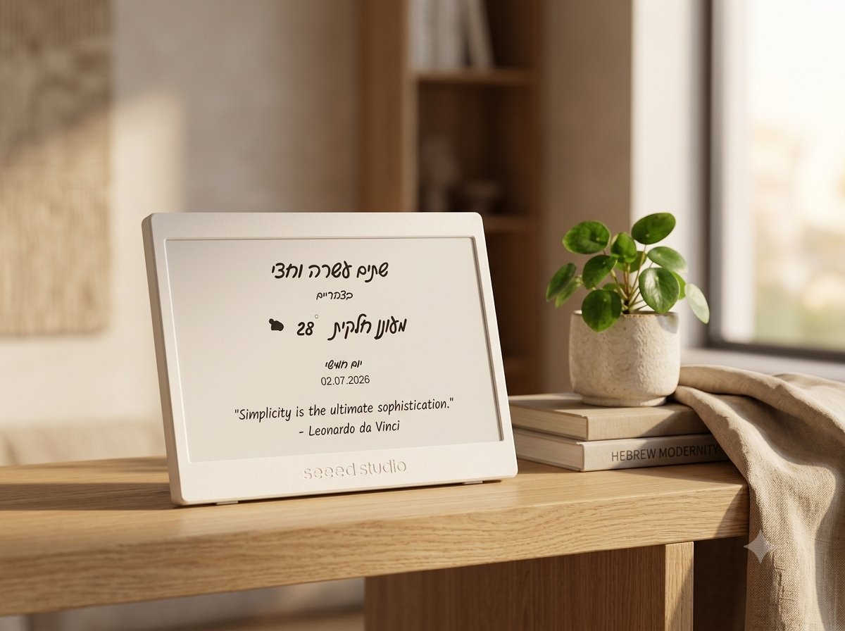 שעון המילים | שעון חכם בעברית