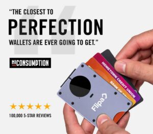 ארנק flipaa find my מתכת שחור