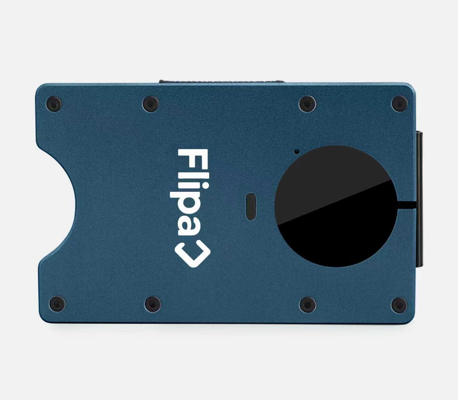 ארנק flipaa find my מתכת שחור